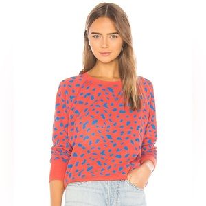 Sundry Abstract Dot Fitted Raglan Sweatshirt